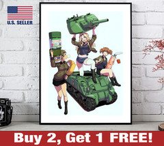 Girls Und Panzer Poster 18&quot; x 24&quot; Print Anime Wall Art 3 - £10.60 GBP