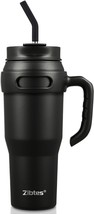  40oz Insulated Tumbler With Lid and Straws, Stainless Steel Double Vacuum Leak  - £32.77 GBP