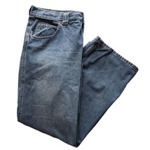 Mavi 170 Max Wide Leg Full Zip Fly Jeans Men&#39;s Size 34x30 Blue Baggy Well Worn  - £27.59 GBP