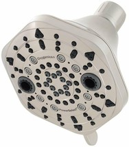 Oxygenics 89546 PowerSelect 7-Spray Fixed Showerhead, 3.38&quot;, Brushed Nickel - $58.99