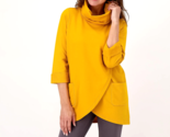 Studio Park x Jayne Brown French Terry Cowl Neck Tunic- Gold, LARGE - $27.51