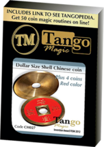 Dollar Size Shell Chinese Coin (Red) by Tango Magic (CH027)  - $29.69