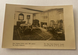 Vintage Postcard Unposted New England Parlor New York Historical Society - £2.44 GBP