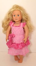 Our Generation Doll Blonde Hair Wavy Curly Blue Eyes close 18&quot; 2005 - £9.08 GBP