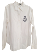 Vintage LRL RALPH LAUREN Cotton Shirt Nautical Logo Crown Crest White Wo... - £46.29 GBP