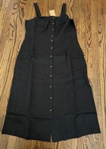 NEW BODEN Women’s Strappy Midi Button Dress Black Size 12 NWT - $89.09