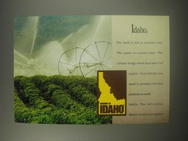 1990 Idaho Potatoes Ad - Idaho. The land is rich in volcanic soil. - $18.49