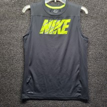 Nike Boys Youth Sz XL Geometric Yellow Logo Tank Top - $10.70