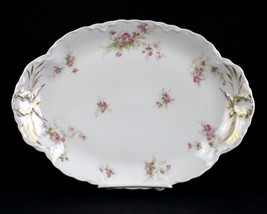 Haviland Limoges Schleiger 223A Pink Rose Sprays Oval Platter, Antique 1... - £43.00 GBP