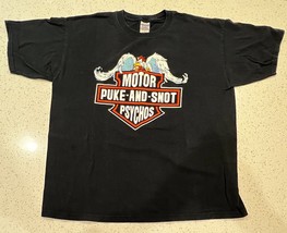 Motor Puke-And-Snot Psychos Black Short Sleeve Graphic T-Shirt Sz. XL ~ ... - $14.50