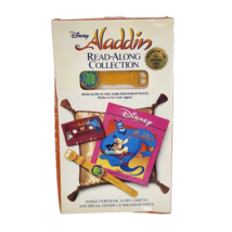 VINTAGE ALADDIN READ ALONG BOOK + CASSETTE TAPE + HOLOGRAM WATCH NEW DISNEY - $28.50