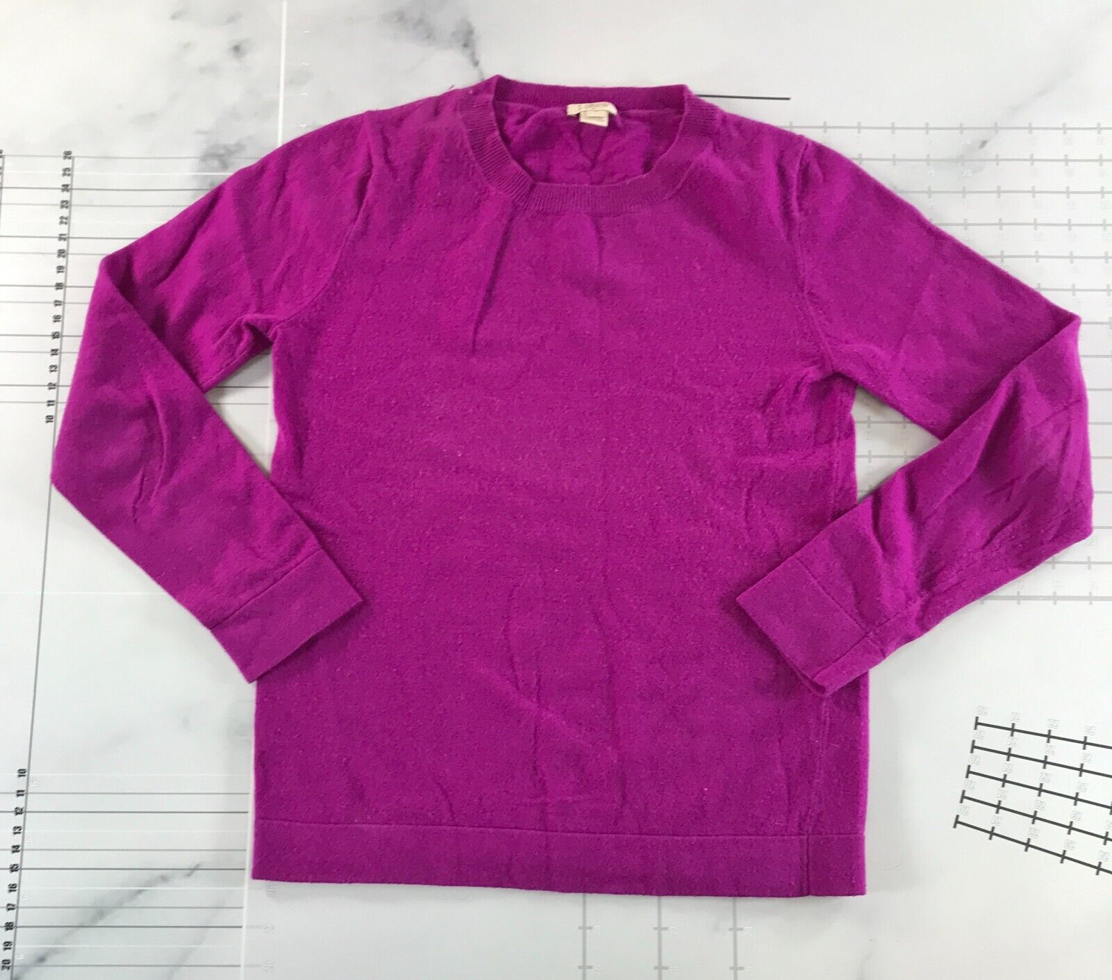 J.Crew Pullover Damen Xs Magenta Rosa Lila Langärmelig Rundhalsausschnitt - $21.77