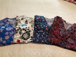 (4) UA Scub Tops Women&#39;s Size 3X Different Patterned Designs 31&quot; Length - £30.07 GBP