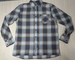 Rusty Men's Button-Down Shirt Blue Yellow Plaid XL Cotton Blend Long sleeve - $16.82