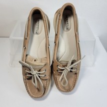 Womans Sperry Topsiders Tan Few scratches on the toes Size 7 - £18.93 GBP