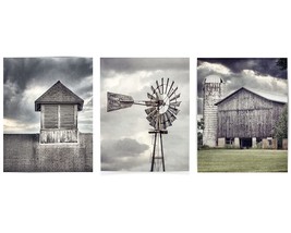 Farmhouse Decor Barn And Windmill Wall Art Prints, Set Of 3 By Lisa Russo Fine - £29.63 GBP