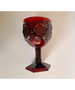 Avon 1876 Cape Cod Collection ~ Ruby Red Glass ~ 4 1/2&#39; Wine Goblet ~ Se... - £13.21 GBP