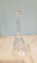 Crystal Glass Bell With Pinwheel &amp; Star Pattern 7&quot; Tall - £5.37 GBP