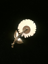  Vintage Krementz rose and gold leaves brooch and screw back earrings image 3