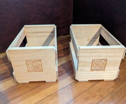 Lot of 2 Vintage Napa Valley Wooden 20 CD Storage Crates Wood Holders - £18.23 GBP