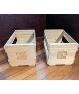 Lot of 2 Vintage Napa Valley Wooden 20 CD Storage Crates Wood Holders - £18.15 GBP