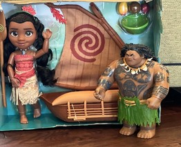 Disney Princess Moana Sailing Adventure Canoe &amp; Doll Set w/ Maui Action Figur... - $55.75