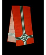 Fallini &amp; Cohn MCM Vintage 1960s Christmas Bow Table Runner Red Green 67... - $83.35 CAD