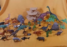 Animal Planet Mega Bag Playset  Plastic Dinosaurs And More With Carry Bag - $32.73