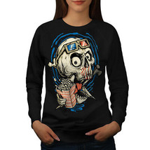 Wellcoda Skull Cinema 3D Funny Womens Sweatshirt,  Casual Pullover Jumper - £22.73 GBP+