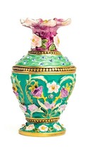 Flower vase Fabergé Trinket Box hand made by keren Kopal with crystal - £52.38 GBP