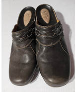 Clarks Artisan Mules Shoes Womens 11 M Heels 73747 Brown Leather Clogs 2... - €16,09 EUR