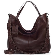 Bruno Rossi Italian Made Dark Brown Organically Treated Leather Large Tote - £346.68 GBP