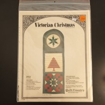 Victorian Christmas Quilt Pattern Quilt Country Wall Hanging 22&quot;x66&quot; Holly Cheer - £3.90 GBP