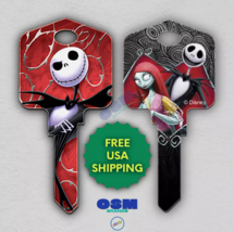 10 CT NIGHTMARE BEFORE CHRISTMAS JACK &amp;SALLY House Key Blank for KWIKSET... - £46.34 GBP