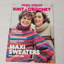 Mon Tricot Knit &amp; Crochet Magazine October 1976 MD37 Maxi Sweaters - $12.98