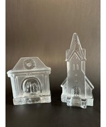 Vtg Nybro Sweden Glass Tealight Holders – Fireplace &amp; Church, Scandinavi... - €38,54 EUR