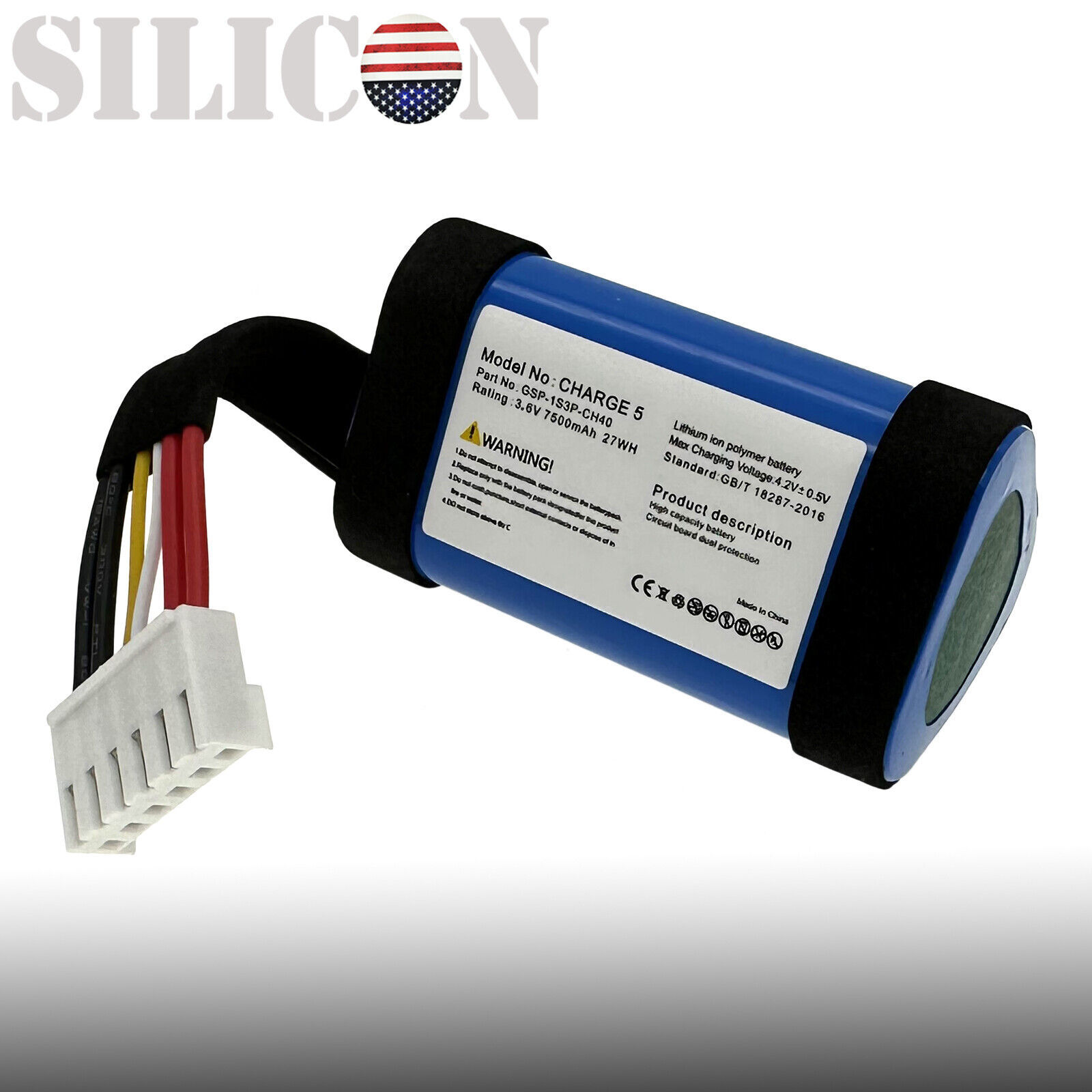 7500Mah 3.6V 1Aa011Na Battery Replacement For Jbl Charge 5 Bluetooth Speaker