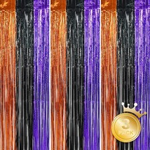 3 Pack Tinsel Curtain Party Streamers Backdrop Halloween, Door Streamers Fringe  - £20.32 GBP