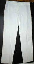 New Womens 34 X 37 NWT Designer Armani Collezioni Pants 48 Italy White Tall Line - £473.23 GBP