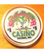 (1) $1. Silver Dollar Casino Chip - Tacoma, Washington - 2005 - $10.54 CAD