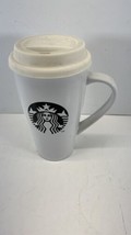 Starbucks 2014 White / Black Travel Mug 18oz - $9.85