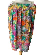 Mossimo chiffon sheer wrap side zip colorful lined pockets midi skirt Me... - £24.23 GBP