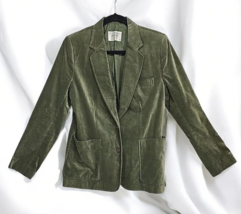 VTG DC Jacket Woman Size 13 Green Made in Japan 100% Cotton Velvet Retro... - £14.86 GBP