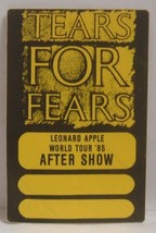 Tears For Fears - Vintage 1985 Concert Tour Cloth Backstage Pass - £11.85 GBP