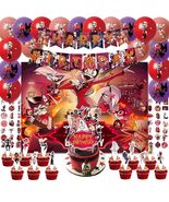 YUESHI Hazbin Hotel Birthday Decorations Red Anime Latex Party Supplies - $291.36 MXN