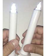 2 Emergency LED White LIGHT CANDLE Flameless 5&quot; Stick Candles 50hrs batt... - €19,21 EUR