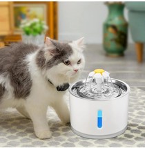 Automatic Pet Cat Water Fountain With LED Lighting USB Dogs Cats Mute Drinker Fe - £43.03 GBP