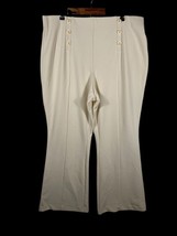 Cato Dress Pants Trousers 18 / 20W Pull On High Rise Stretch Knit White ... - $49.39