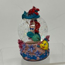 Disney The Little Mermaid Ariel, Flounder, &amp; Sebastian Mini Snowglobe Mu... - $28.04