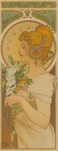 La Plume 1899 Alphonse Mucha - Stretched Canvas Ready To Hang - $225.21+